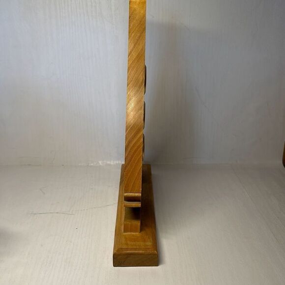 Wooden Cut Sailboat Ship Mantel Clock Temperature Hygrometer 11” - Picture 4 of 6